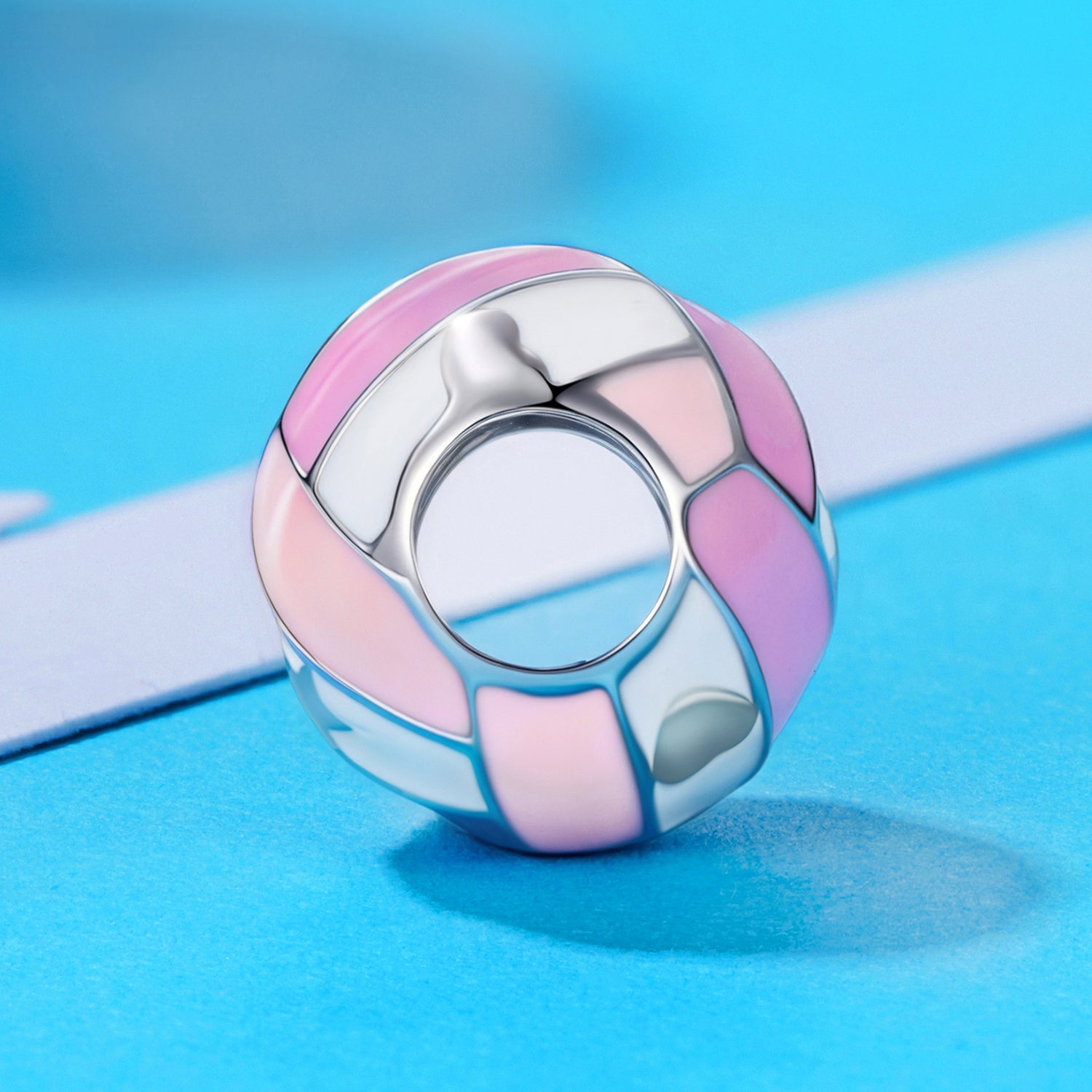 Pink Volleyball Charm