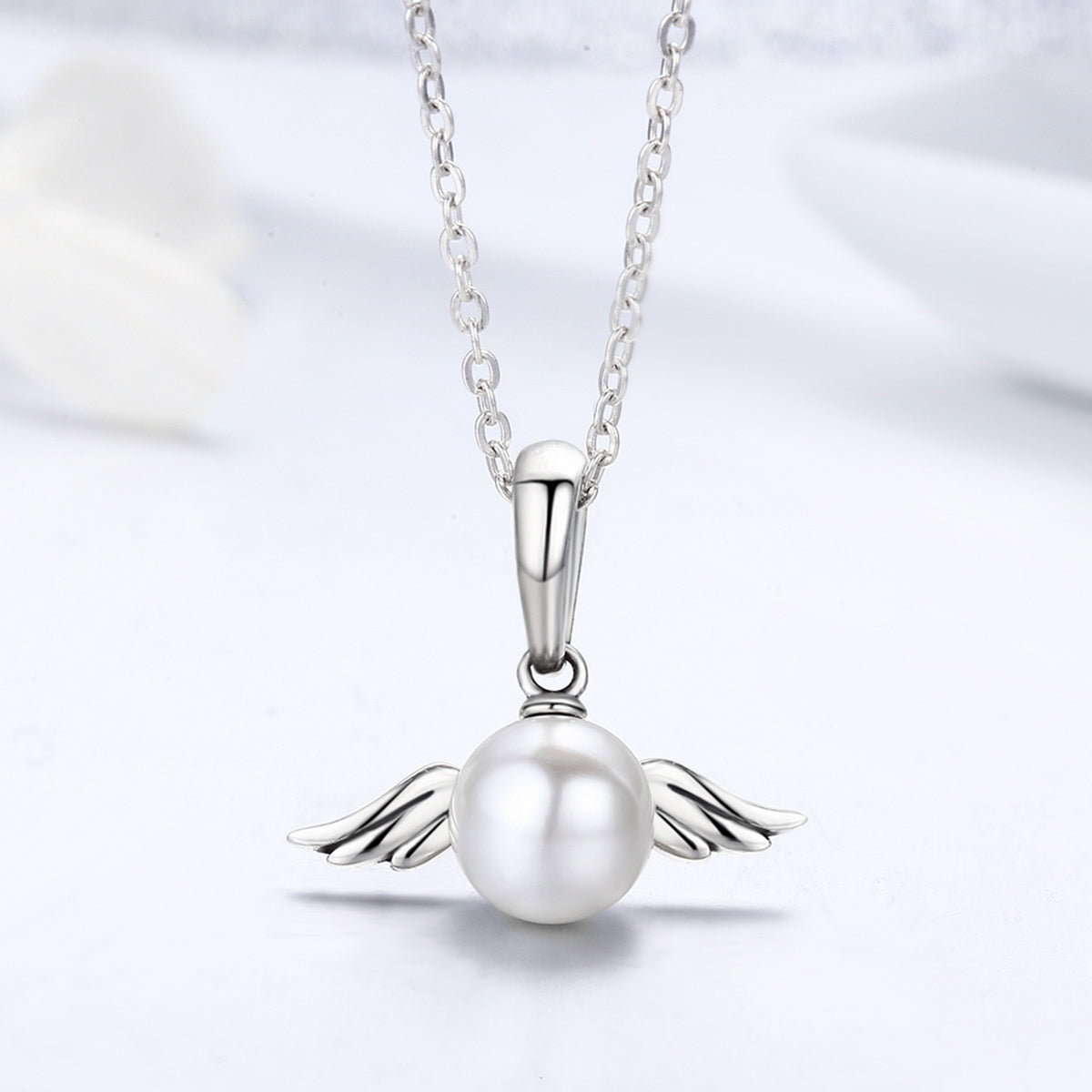 Pearl Angel Wings Charm