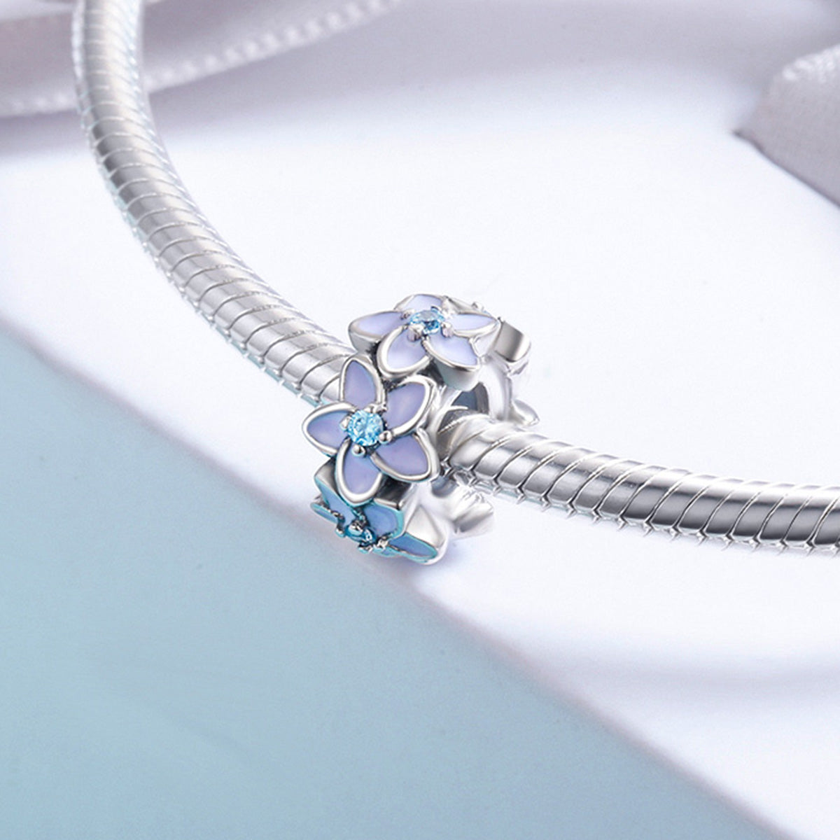 Lavender Flowers Spacer Charm - Lullaboo