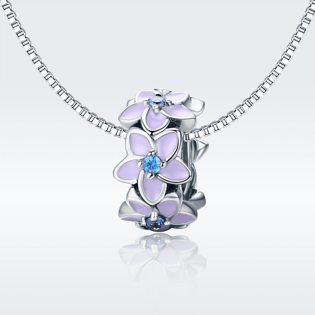 Lavender Flowers Spacer Charm - Lullaboo