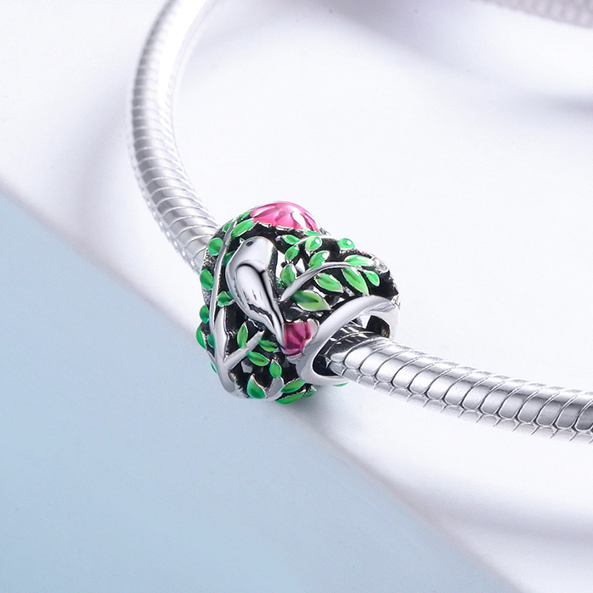 Bird Garden Heart Charm - Lullaboo