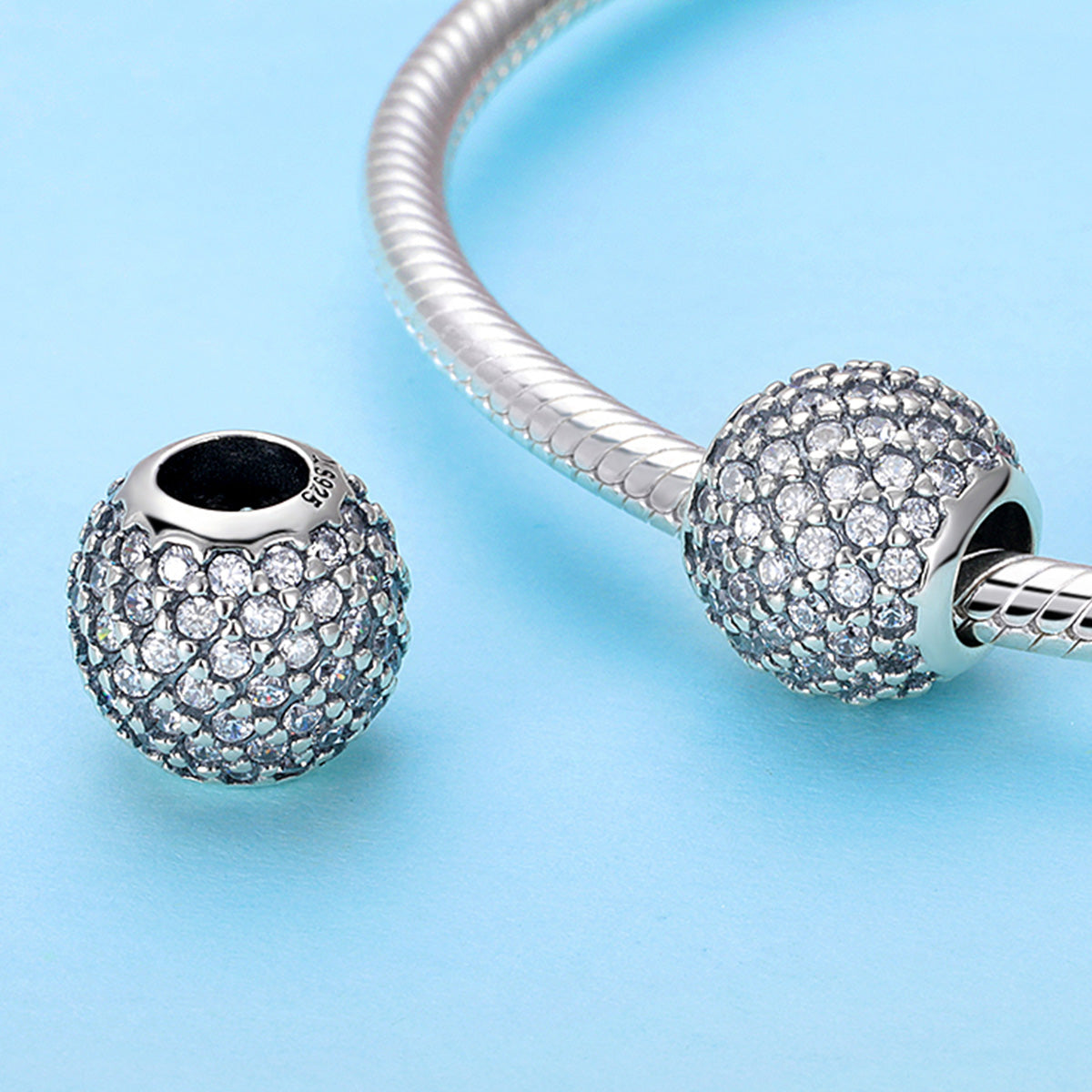 Silver Light Sparkles Charm