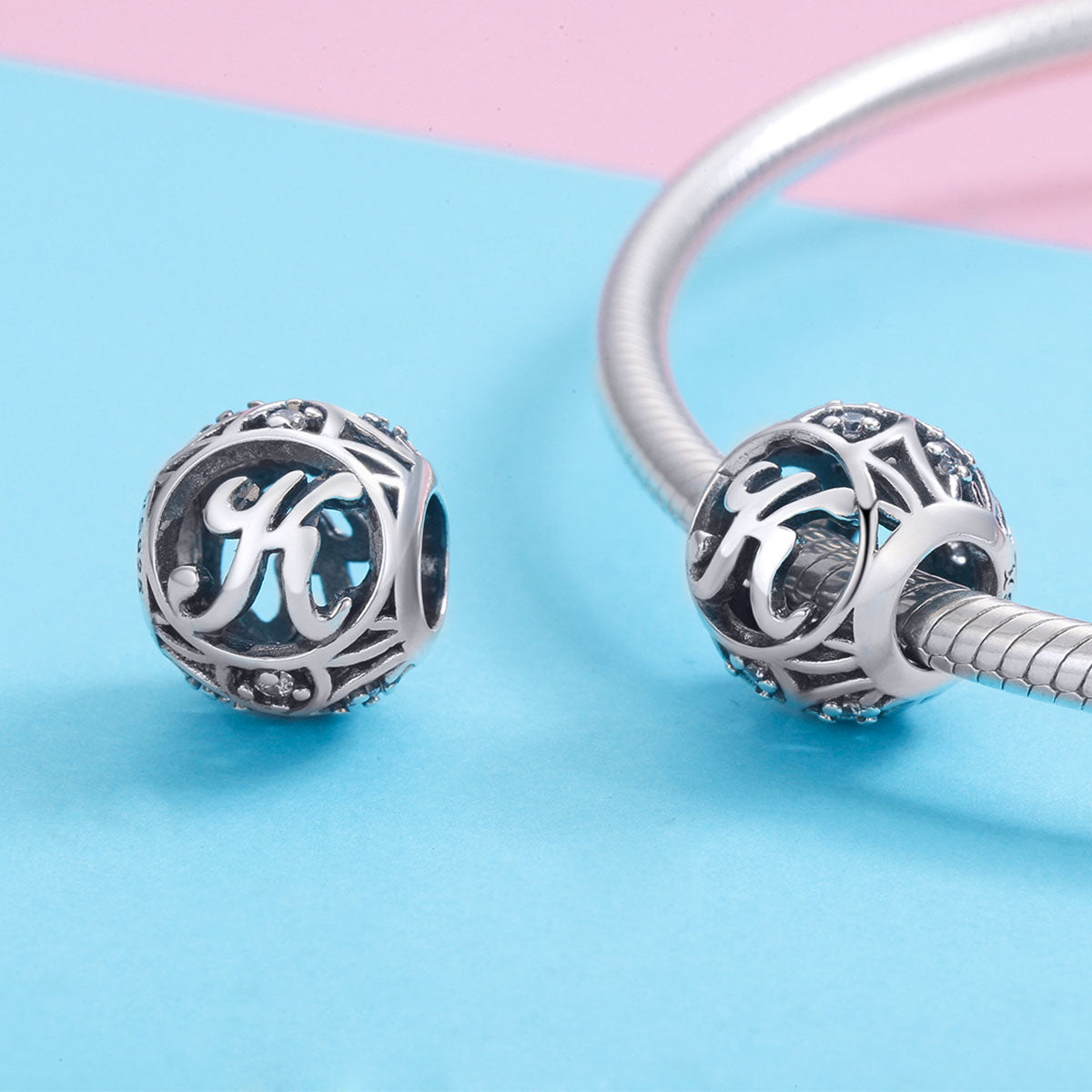 Classic Letter K Charm - Lullaboo