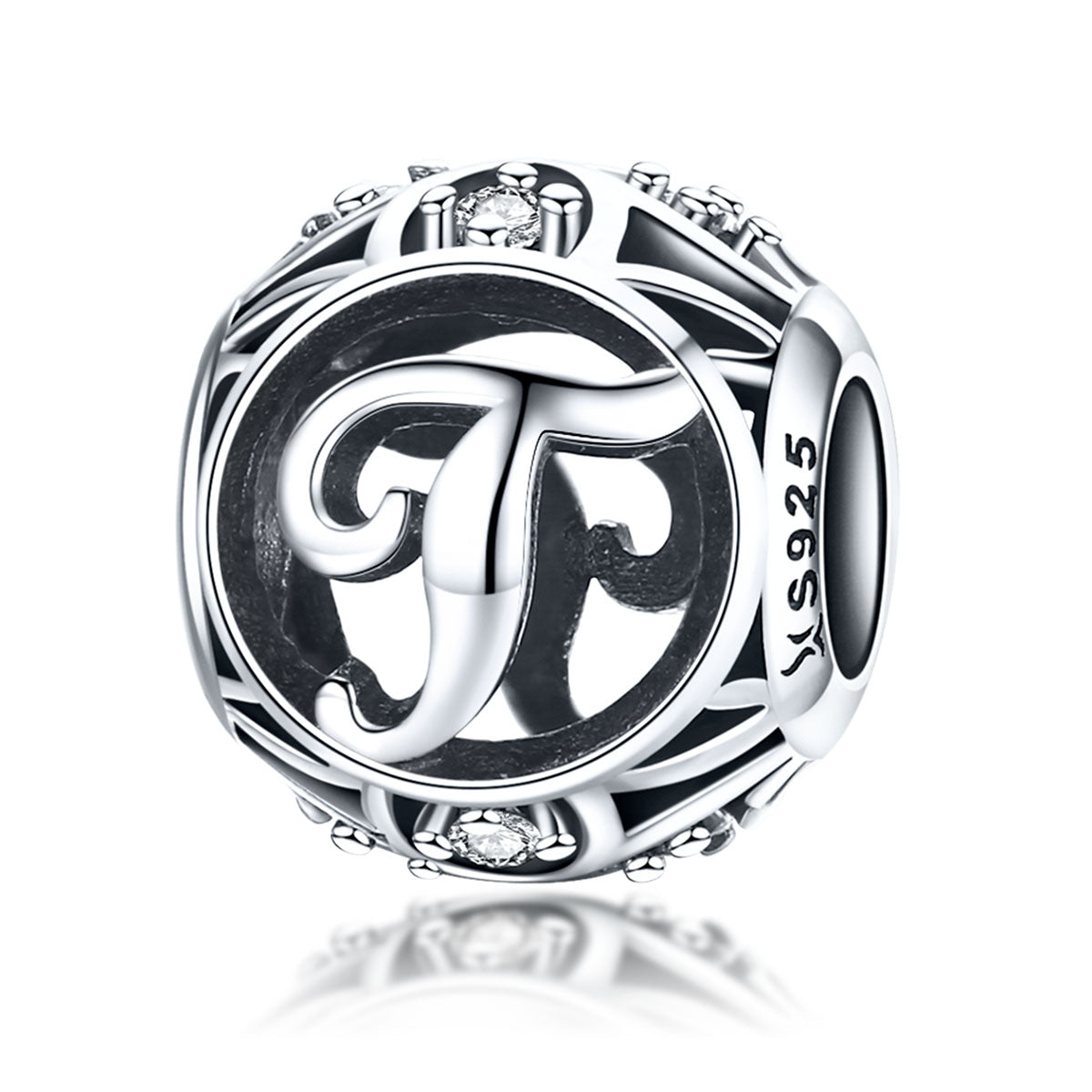 Letter T Pandora Charm NZ | Lullaboo