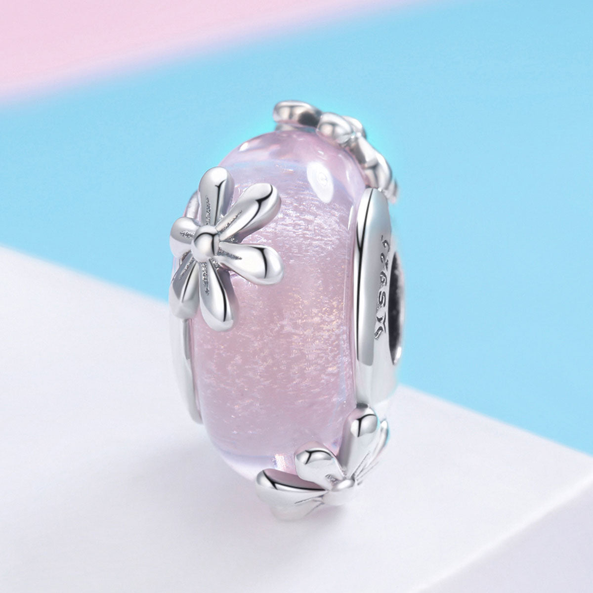 Pink Daisy Glass Bead - Lullaboo