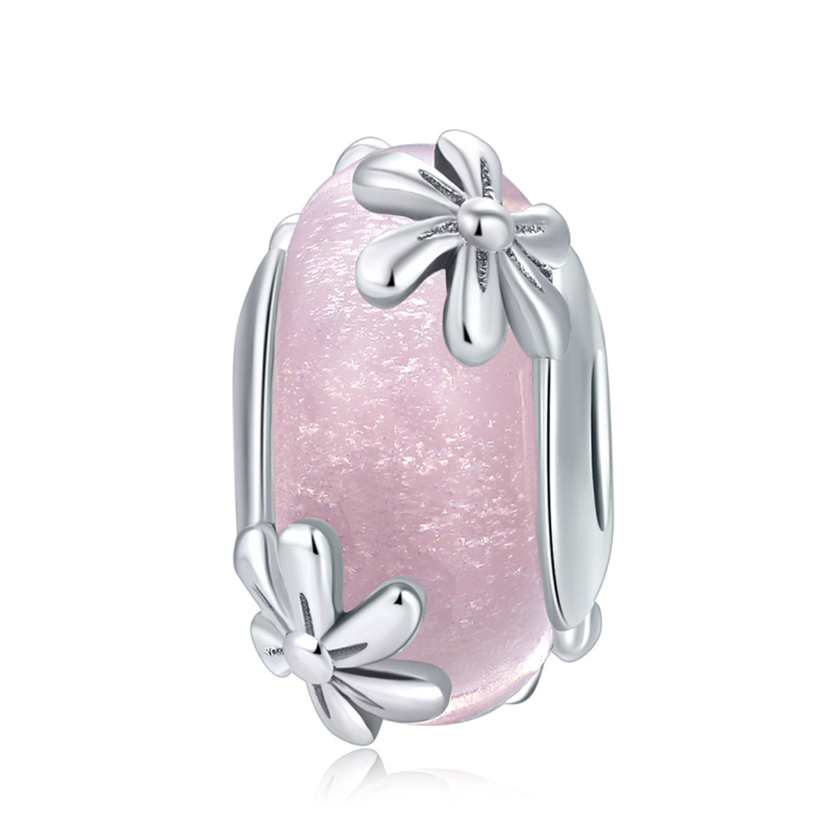 Pink Daisy Glass Bead - Lullaboo