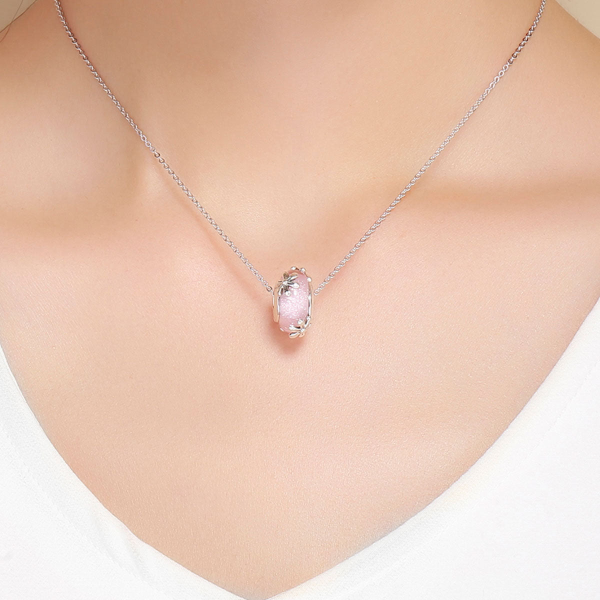 Pink Daisy Glass Bead - Lullaboo