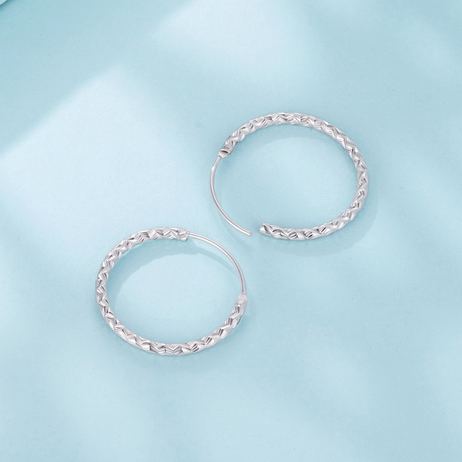 Carved Floral Hoop Earrings - Lullaboo