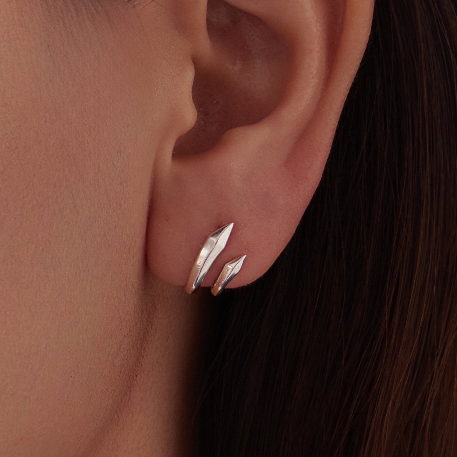 Geometric Double Layer Stud Earrings - Lullaboo