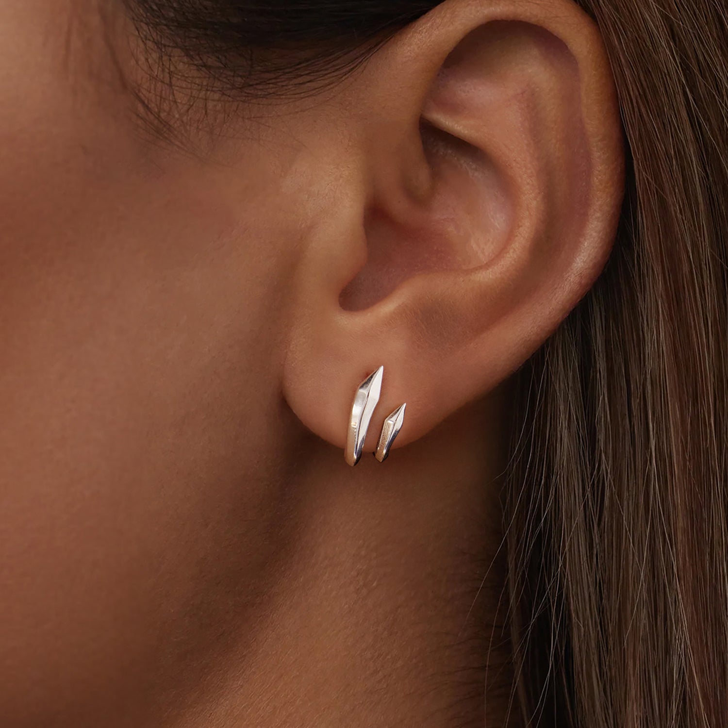 Geometric Double Layer Stud Earrings - Lullaboo