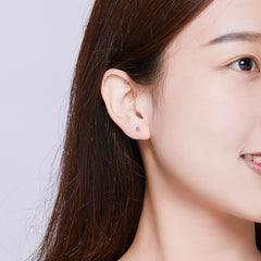 Plain Silver Ball Stud Earrings