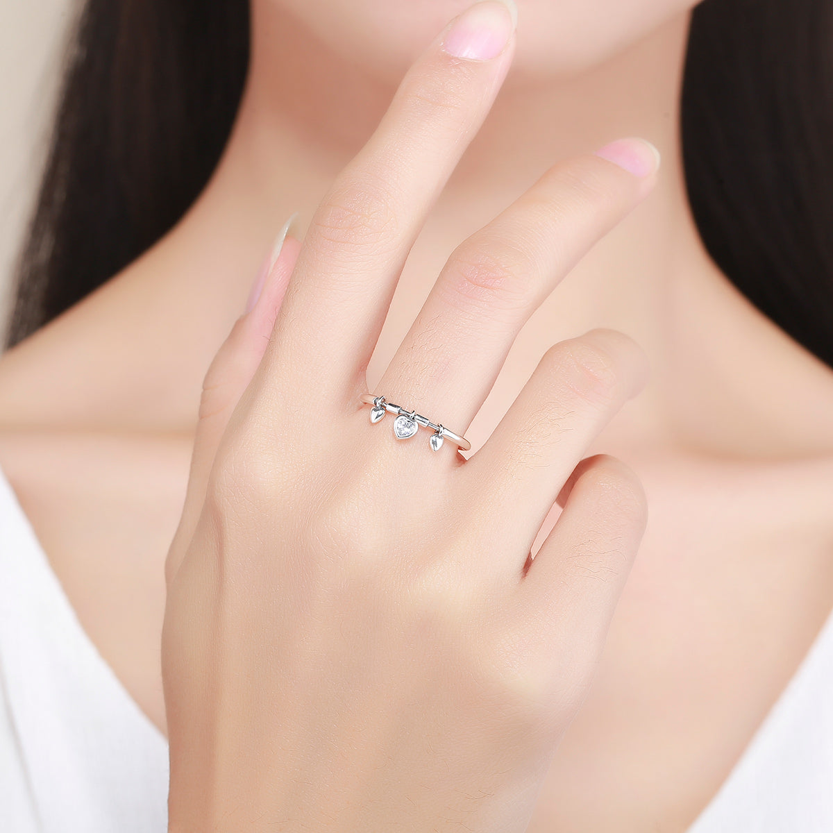 Hanging Hearts Ring
