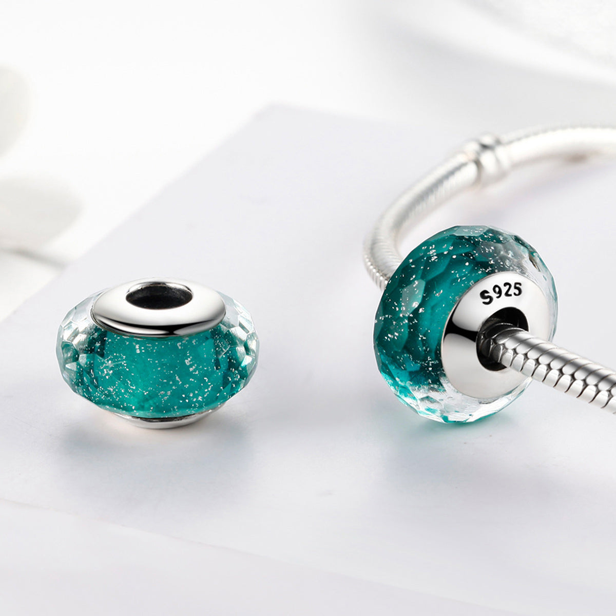Aquamarine Glass Bead - Lullaboo